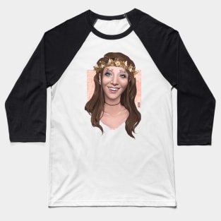 33-Year-Old Lady -- CAN I GET A HELL YEAH -- Jenna Marbles Portrait Baseball T-Shirt